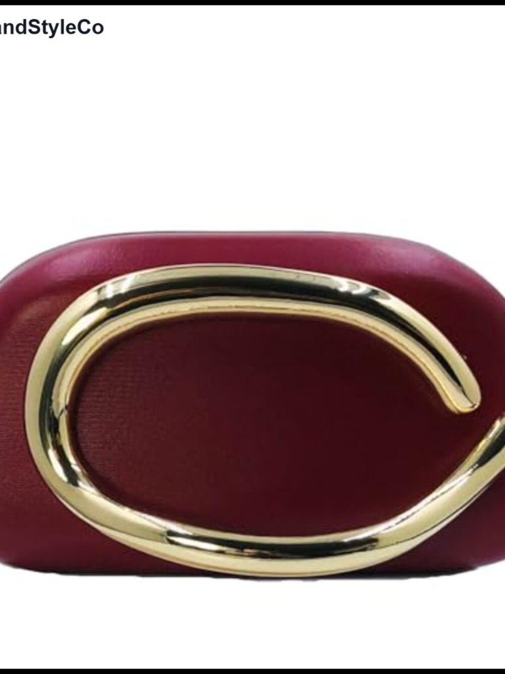 PU Leather Metal Clutch Evening Bag Chain Shoulder Handbag